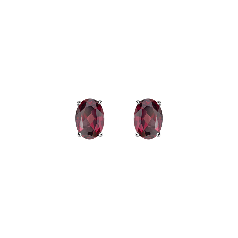 Earrings with Rhodolite Mystic Light