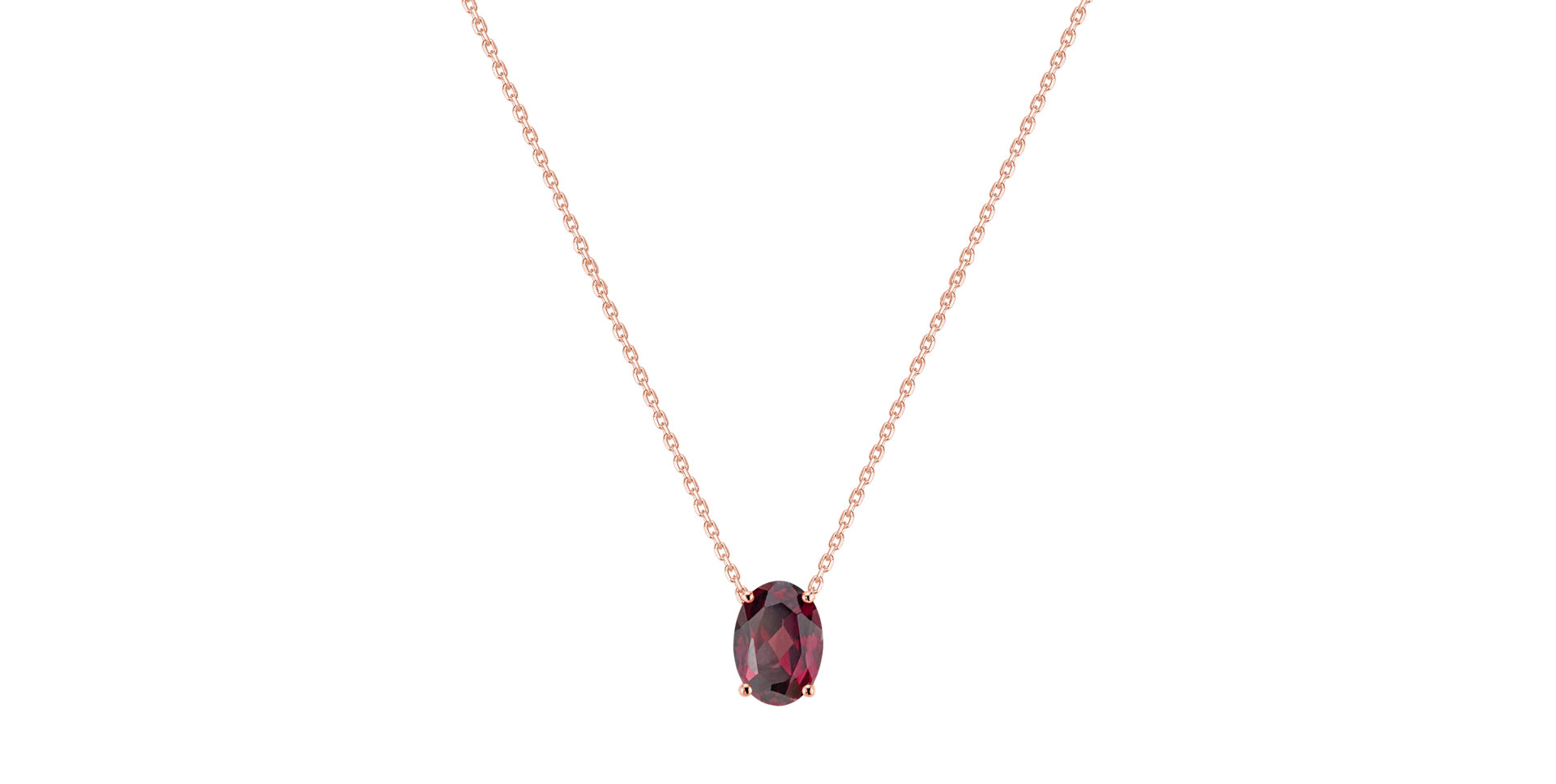 Necklace with Rhodolite Mystic Depth