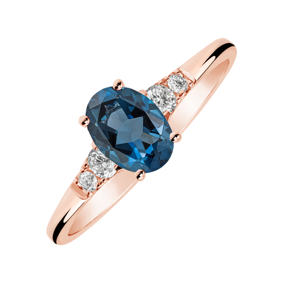 Diamond ring with Topaz Melisandra