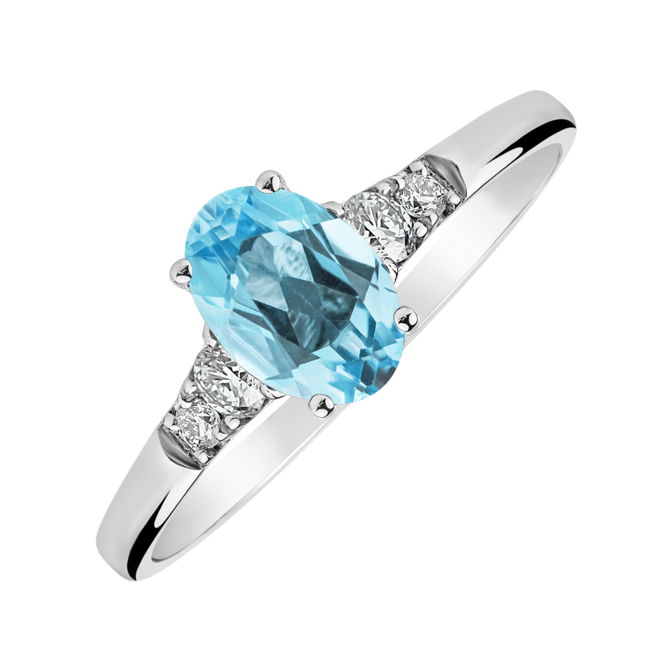 Diamond ring with Topaz Melisandra