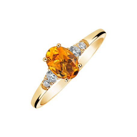 Diamond ring with Citrine Melisandra