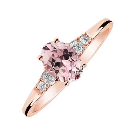 Diamond ring with Morganite Melisandra