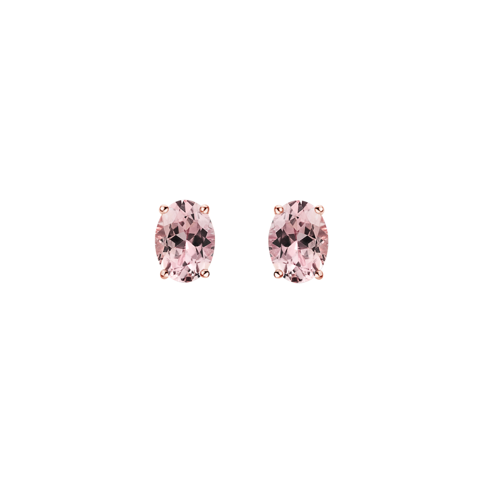 Earrings with Morganite Mystic Light