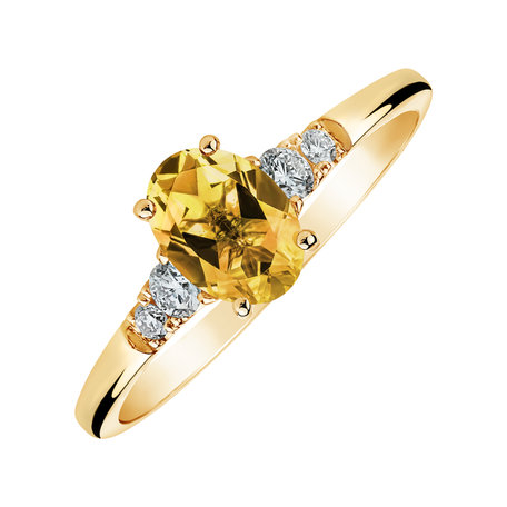 Diamond ring with Citrine Melisandra