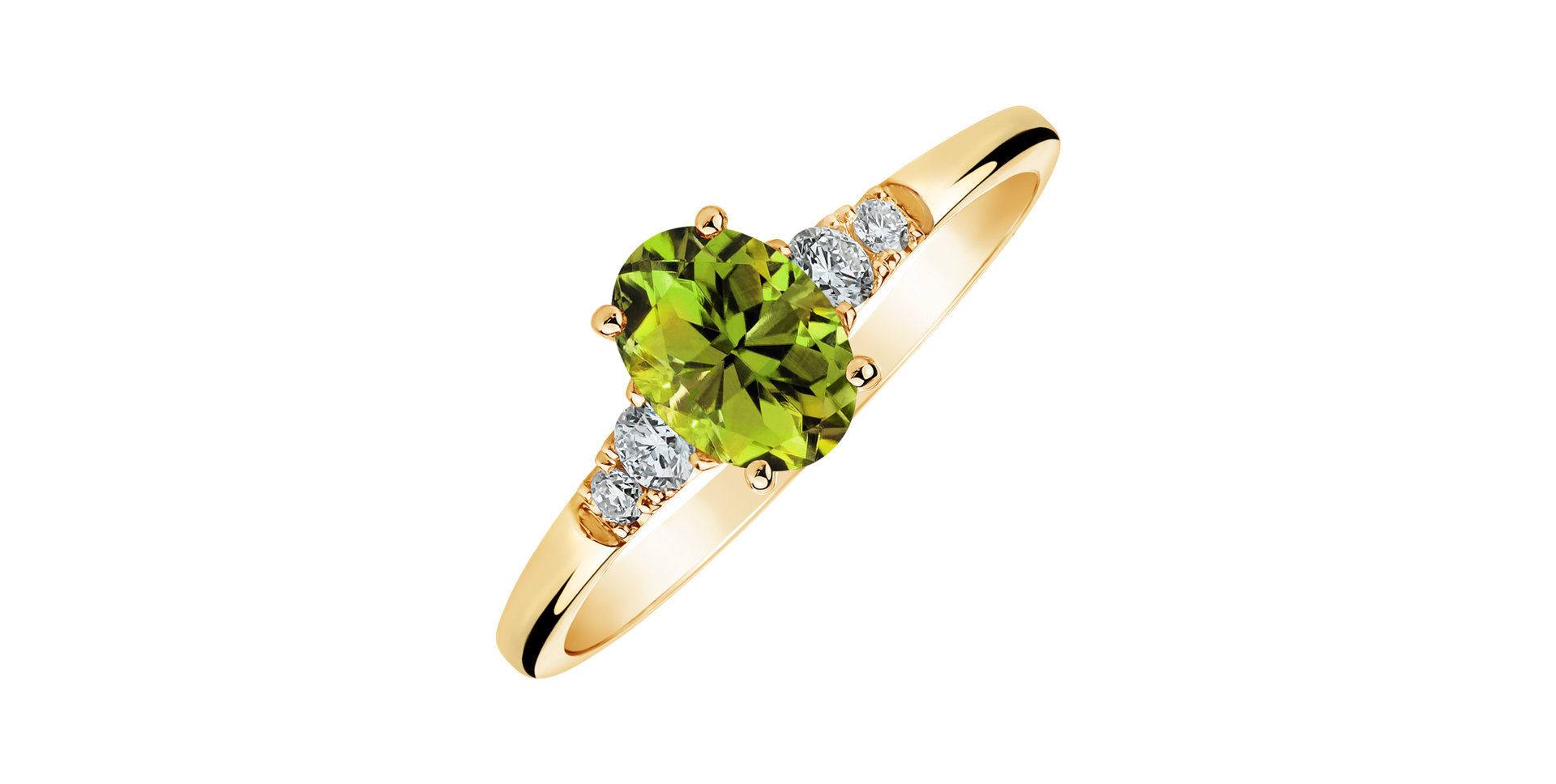 Diamond ring with Peridot Melisandra