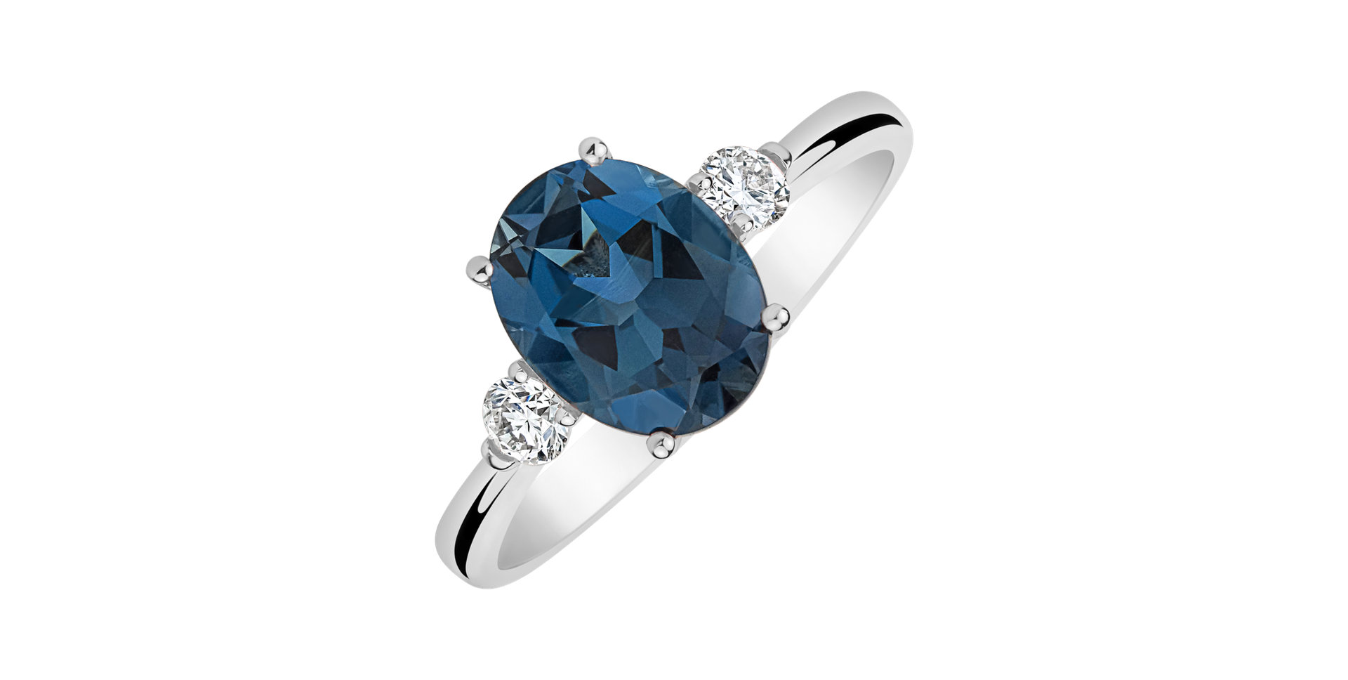Diamond ring with Topaz Asuan