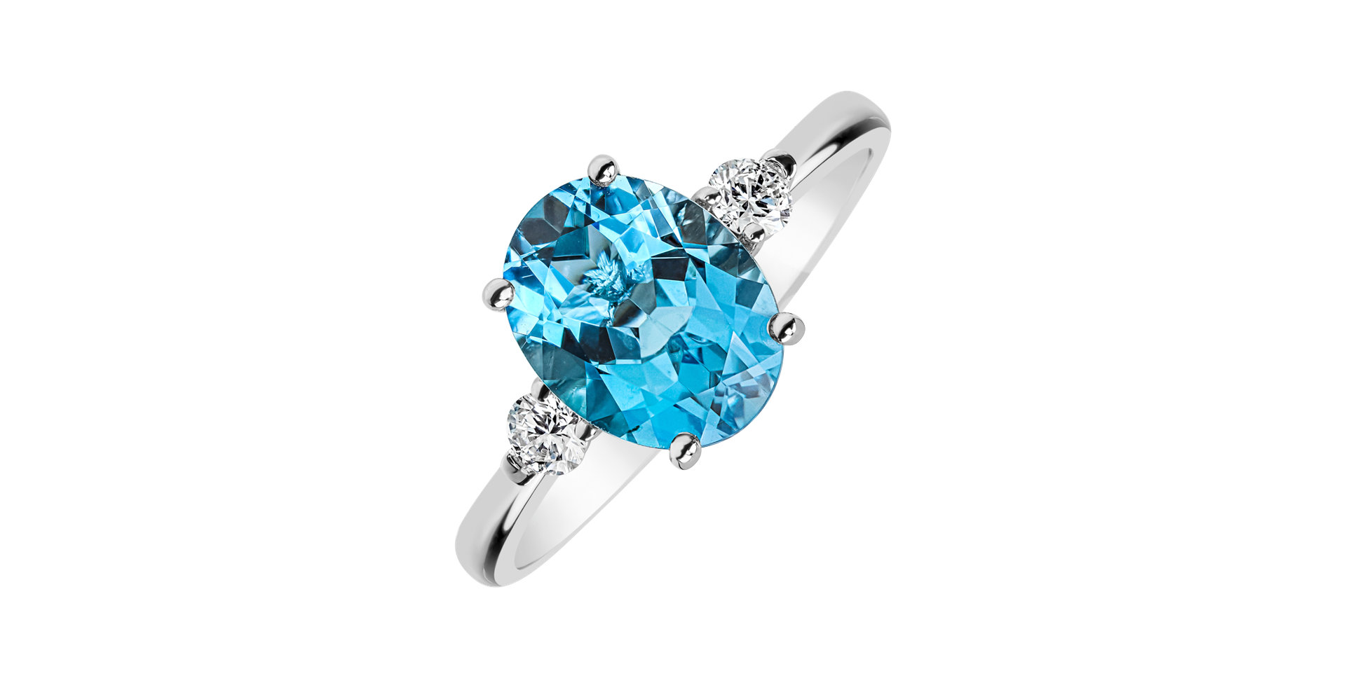 Diamond ring with Topaz Asuan