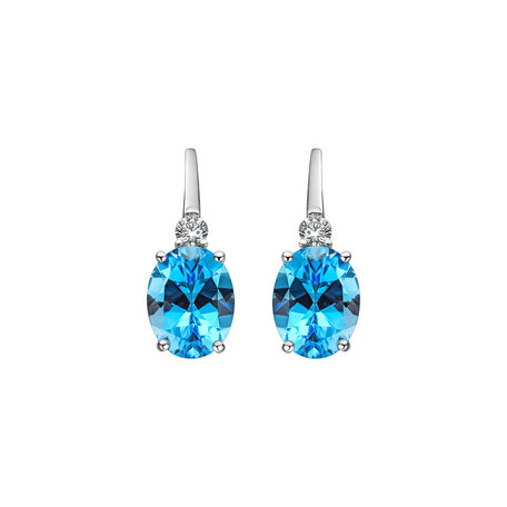 Diamond earrings with Topaz Asuan