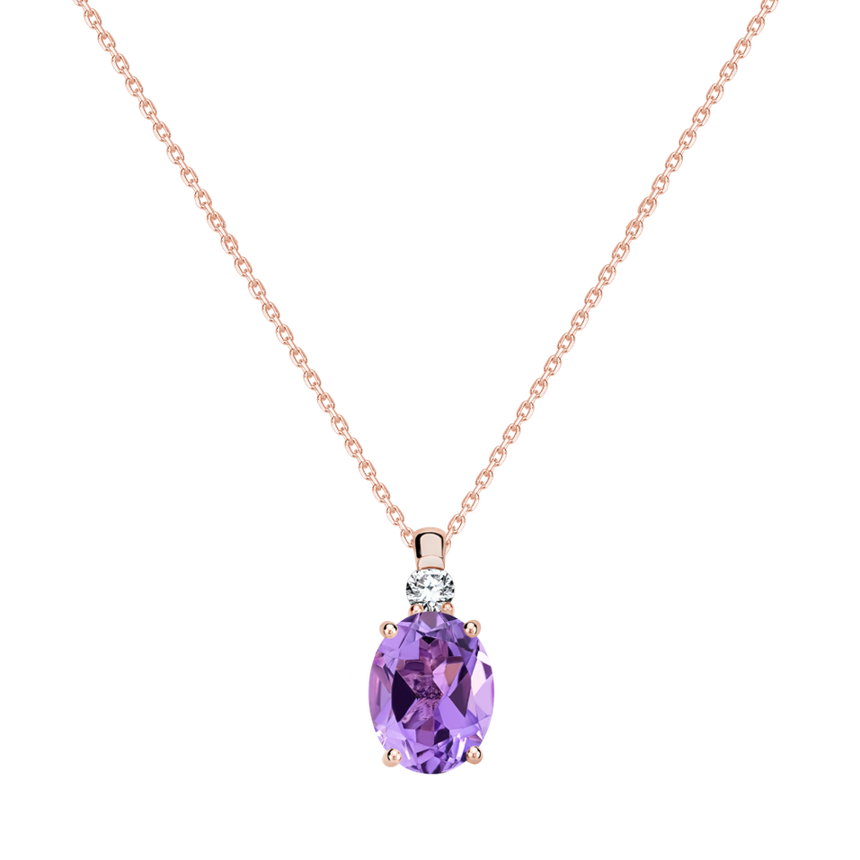 Diamond necklace with Amethyst Asuan