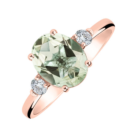 Diamond ring with Amethyst Asuan