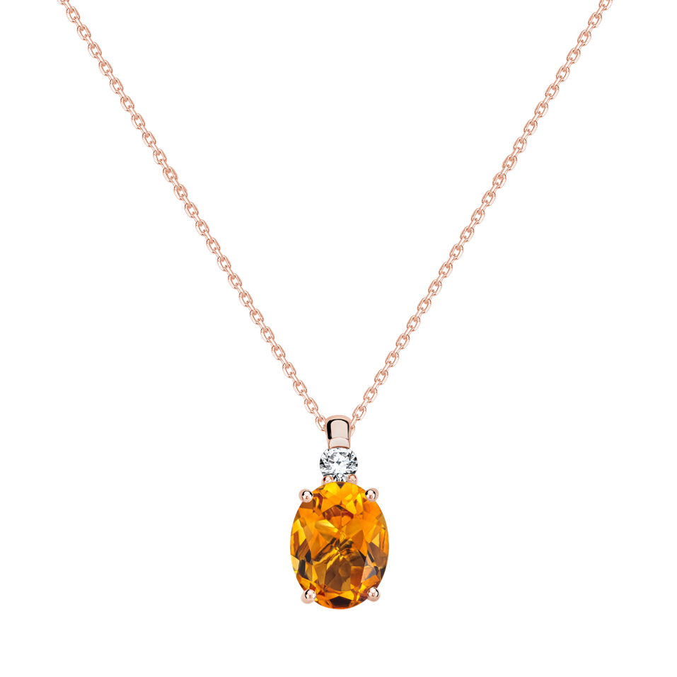 Diamond necklace with Citrine Asuan