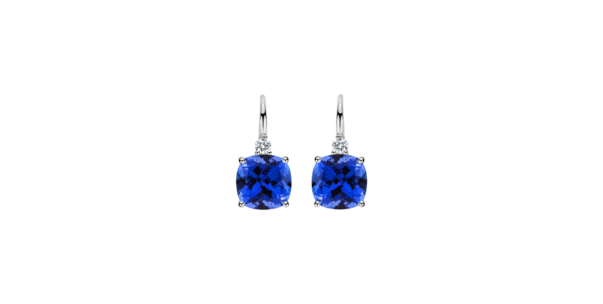 Diamond earrings with Tanzanite The Countess