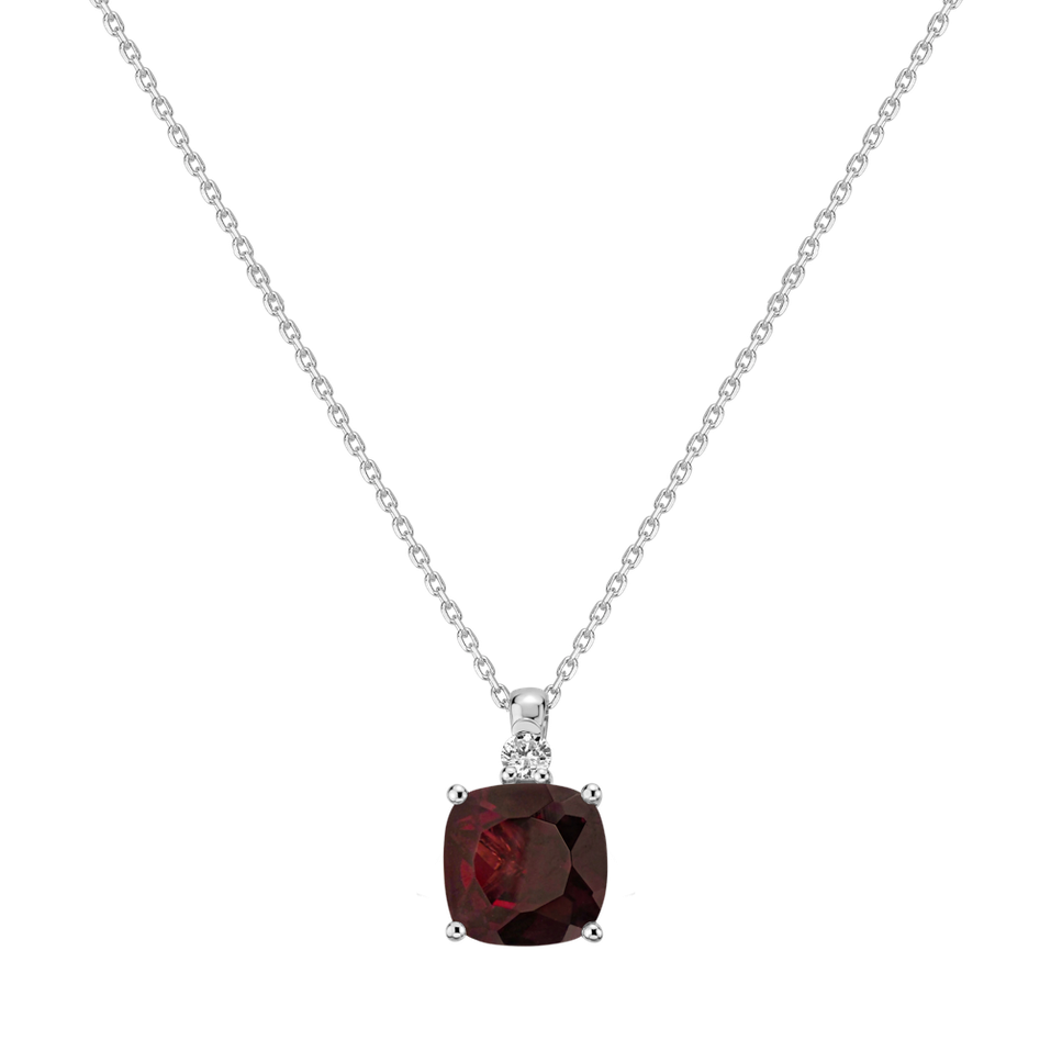 Diamond necklace with Rhodolite The Countess