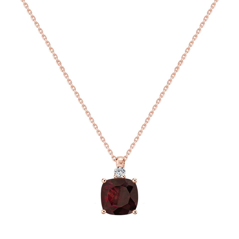Diamond necklace with Rhodolite The Countess