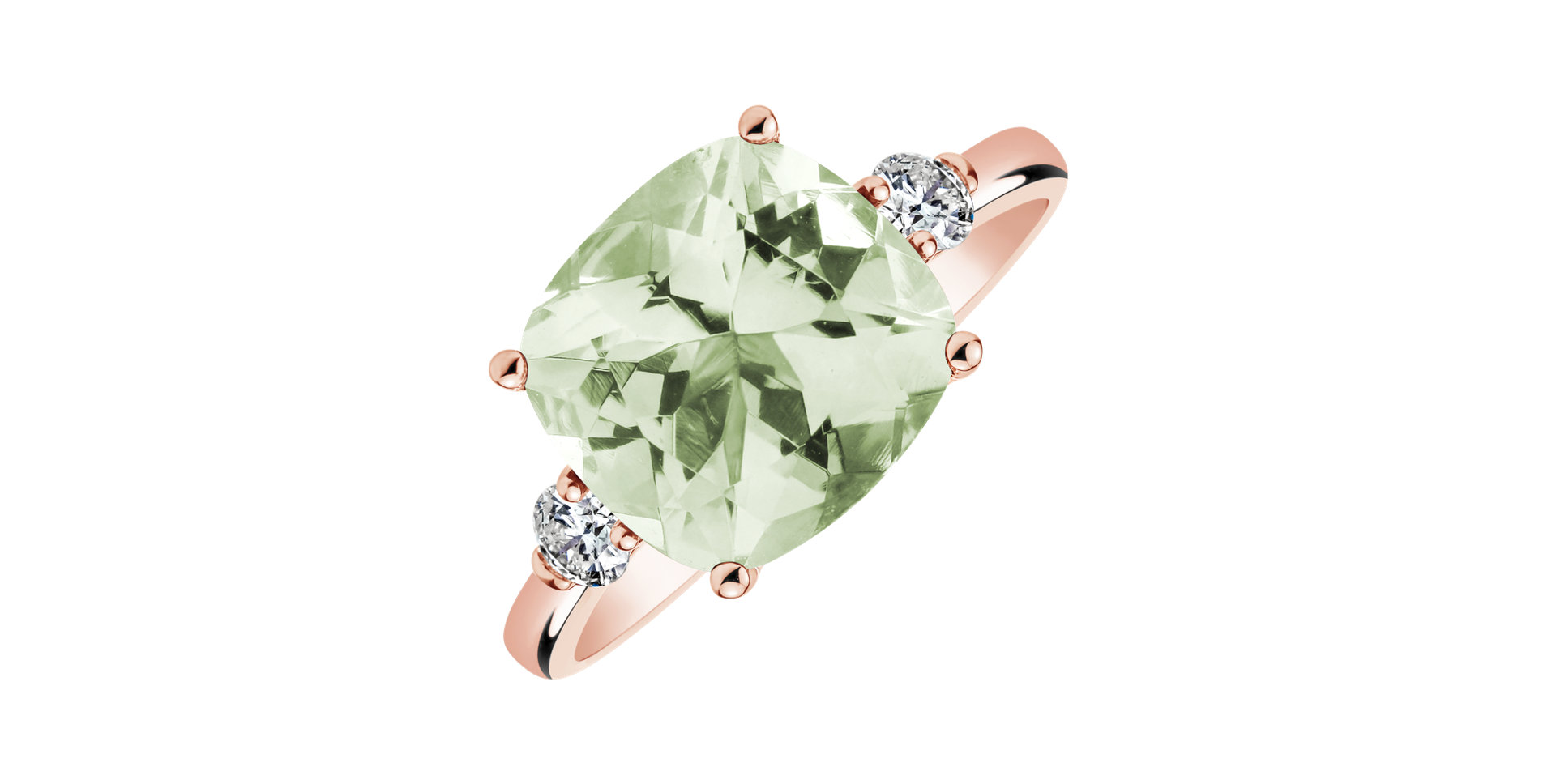 Diamond ring with Amethyst The Countess