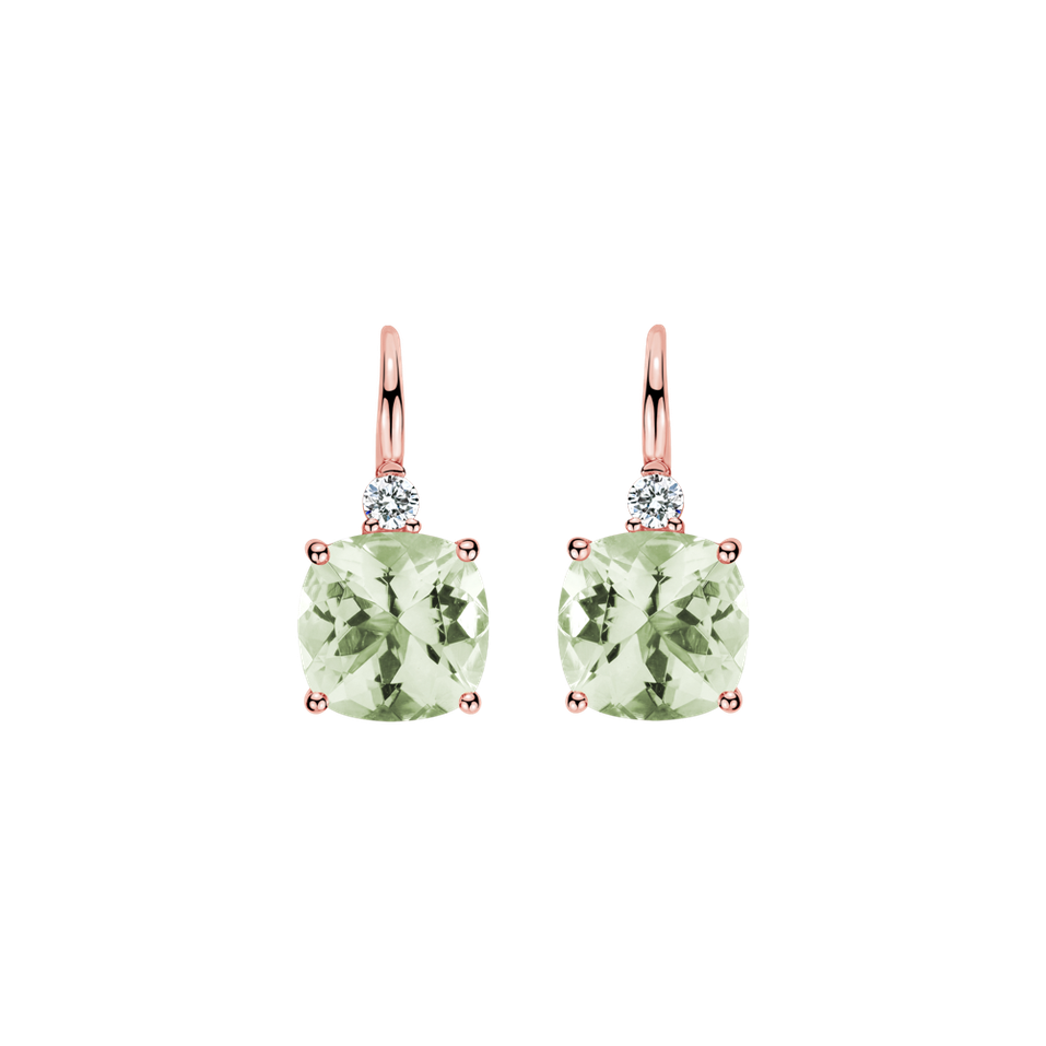 Diamond earrings with Amethyst The Countess