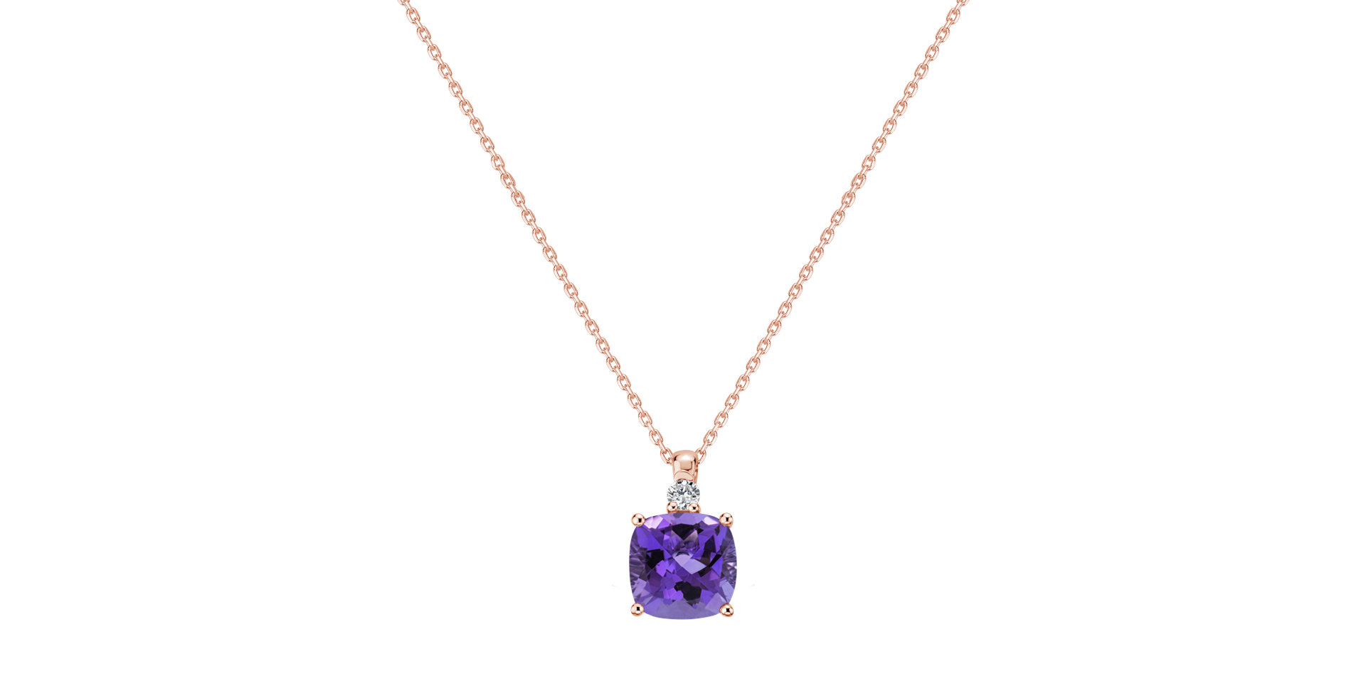 Diamond necklace with Amethyst The Countess