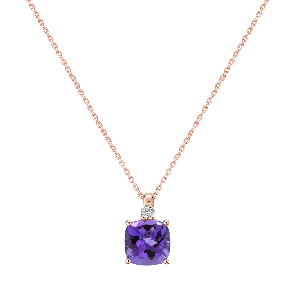 Diamond necklace with Amethyst The Countess