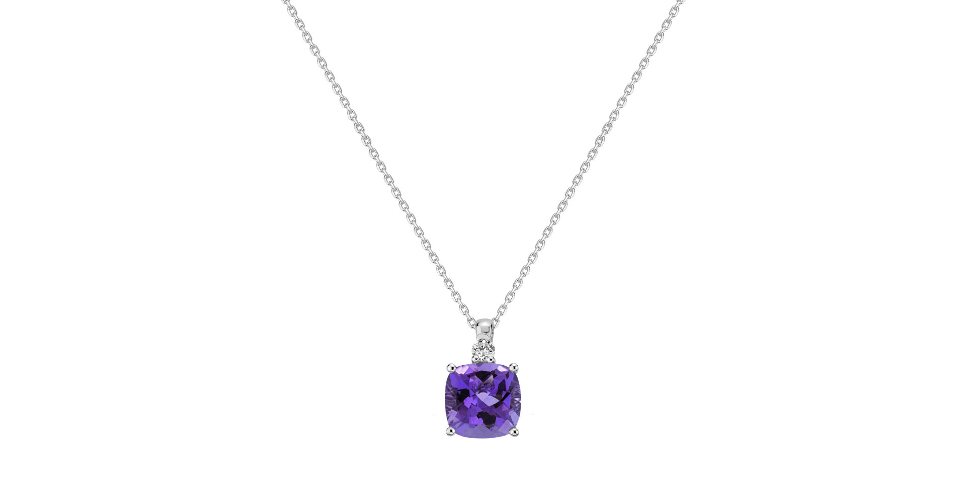 Diamond necklace with Amethyst The Countess