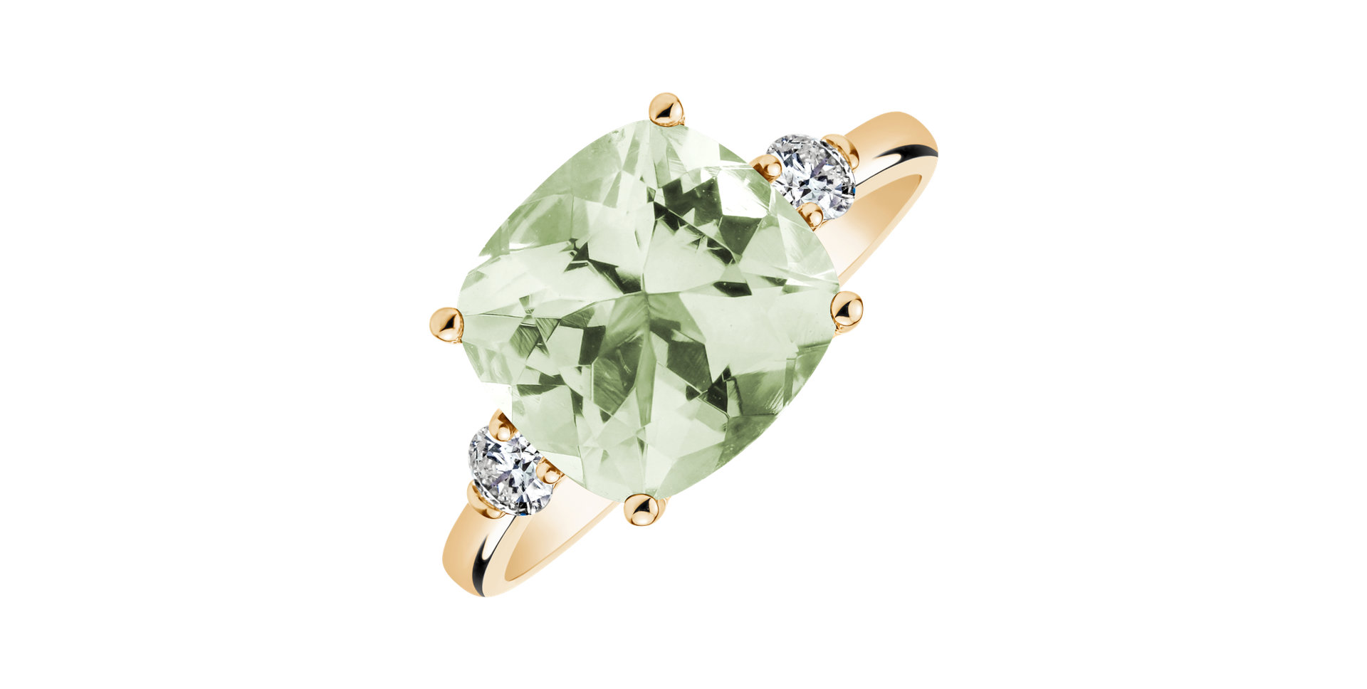 Diamond ring with Amethyst The Countess