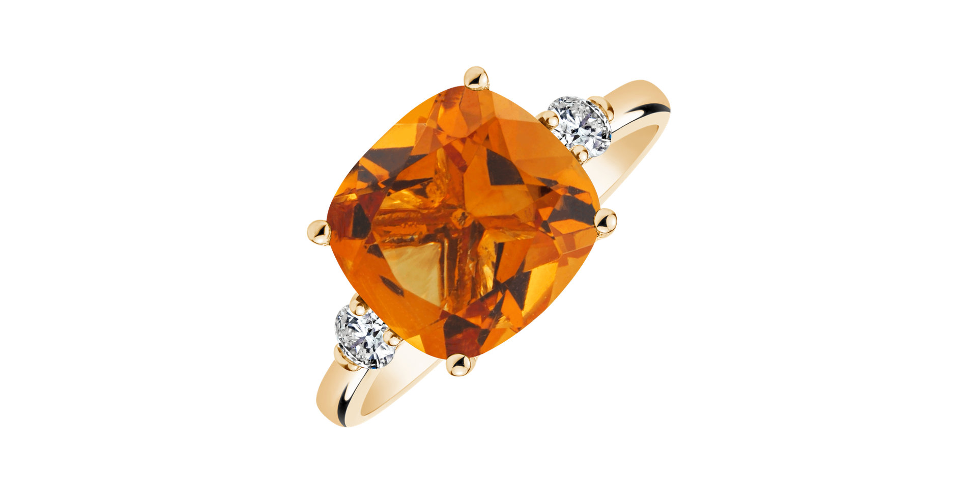Diamond ring with Citrine The Countess