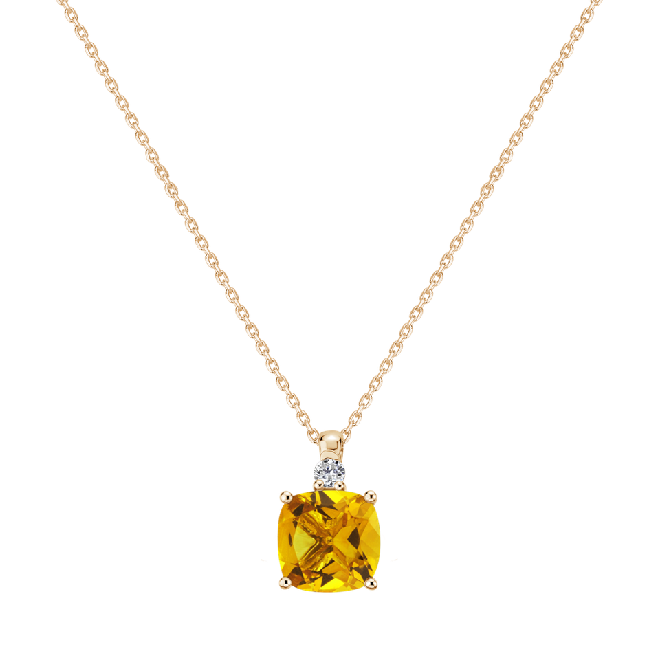 Diamond necklace with Citrine The Countess