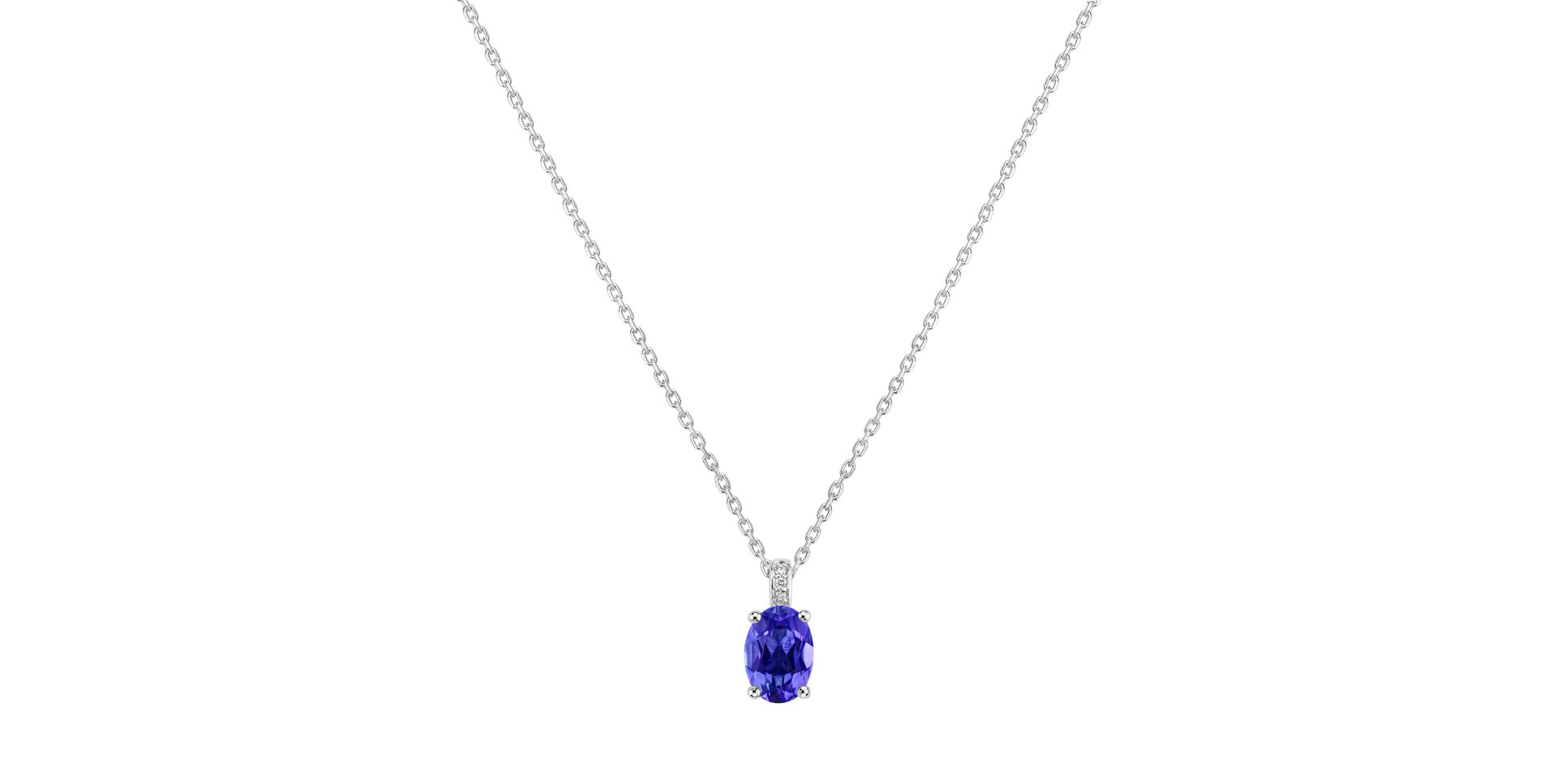 Diamond necklace with Tanzanite Lauriene