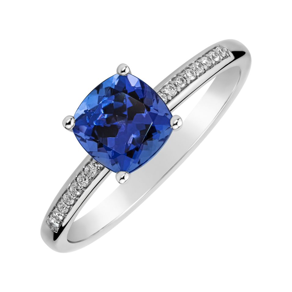 Diamond ring with Tanzanite Melody Symphony