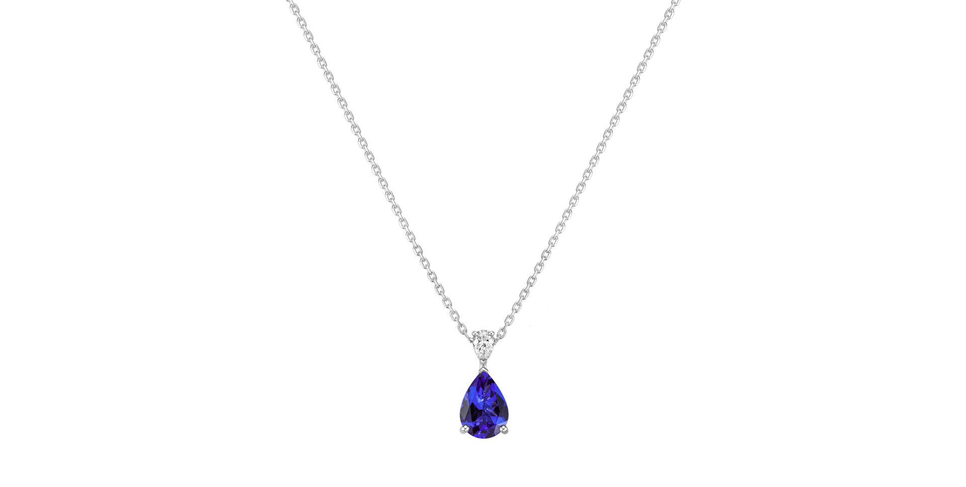 Diamond necklace with Tanzanite Whispers of Light