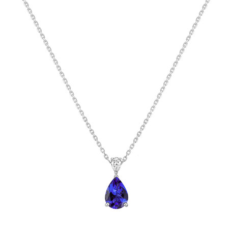 Diamond necklace with Tanzanite Whispers of Light