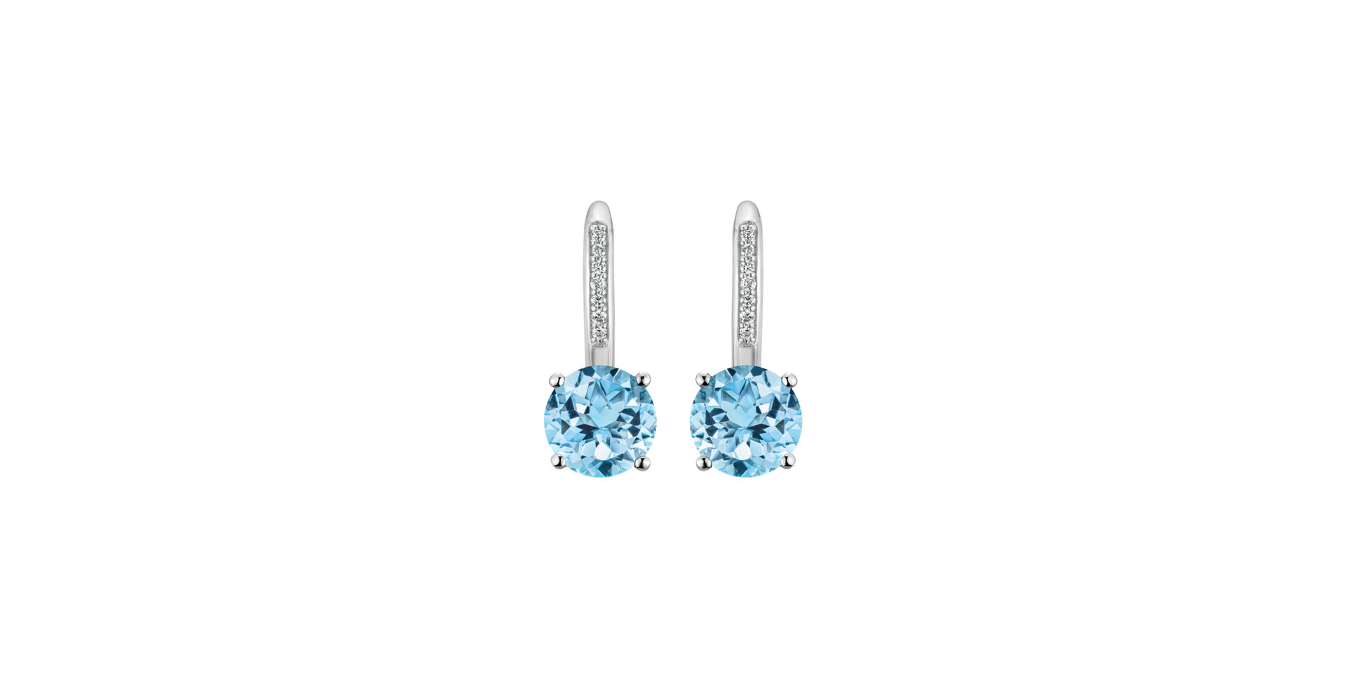 Diamond earrings with Topaz Carleton