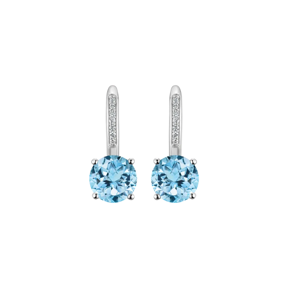 Diamond earrings with Topaz Carleton