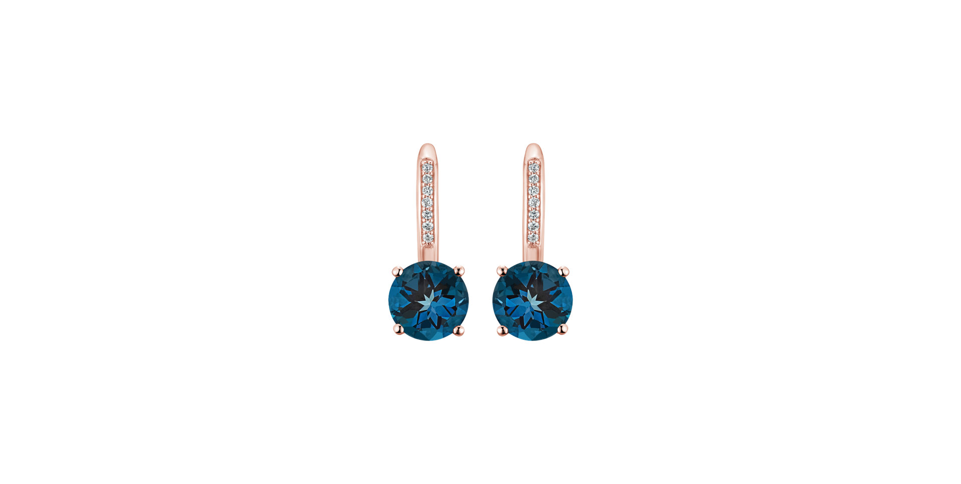 Diamond earrings with Topaz Carleton