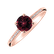 Diamond ring with Rhodolite Satin2