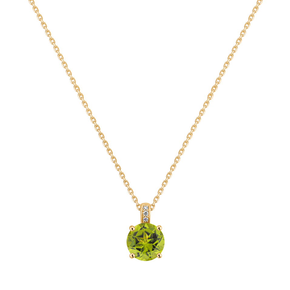 Diamond necklace with Peridot Zephyrine