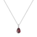 Diamond necklace with Rhodolite Teardrop2