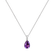 Diamond necklace with Amethyst Teardrop2