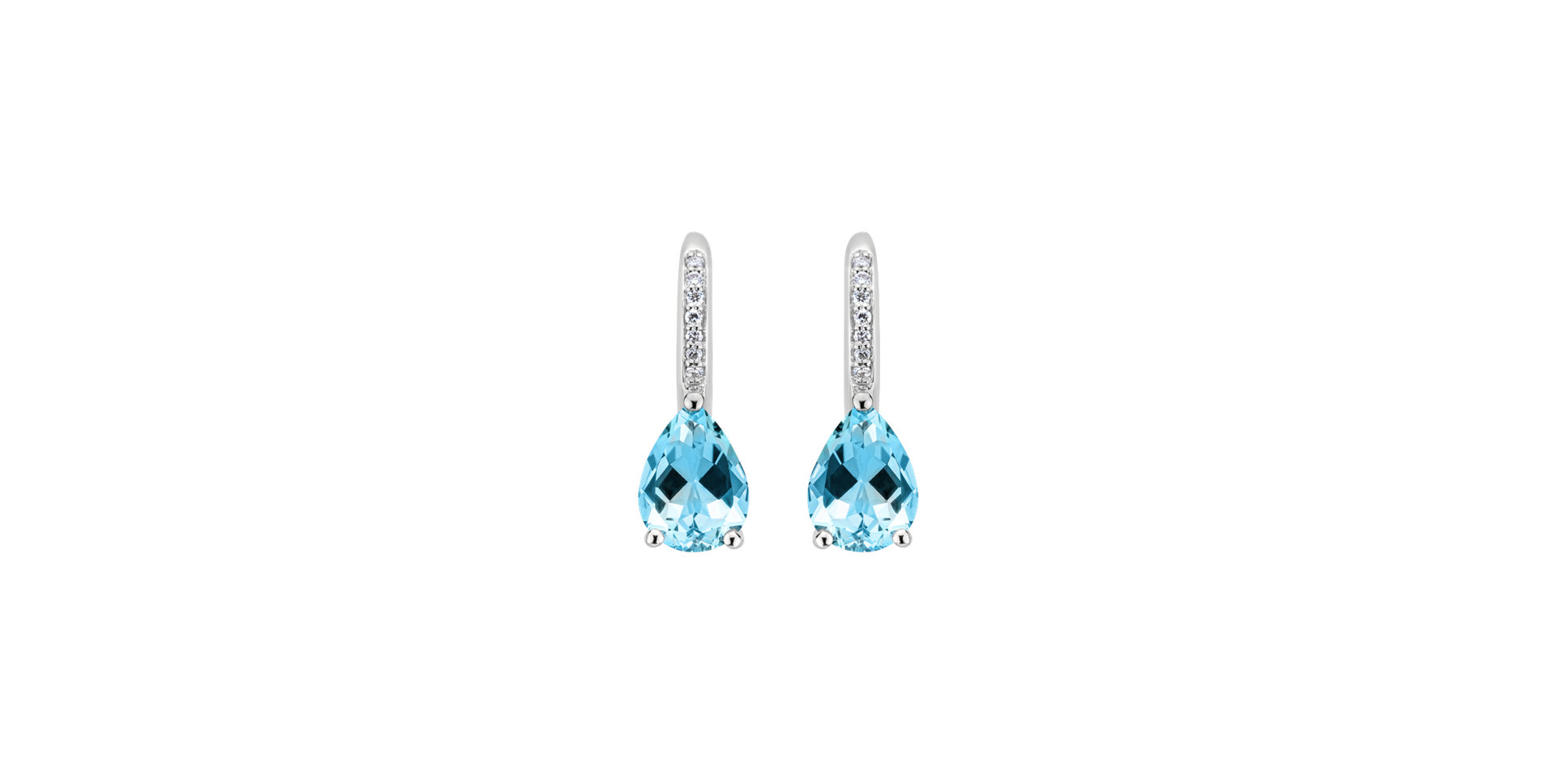 Diamond earrings with Topaz Lauriene
