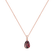 Diamond necklace with Rhodolite Teardrop2