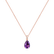 Diamond necklace with Amethyst Teardrop2