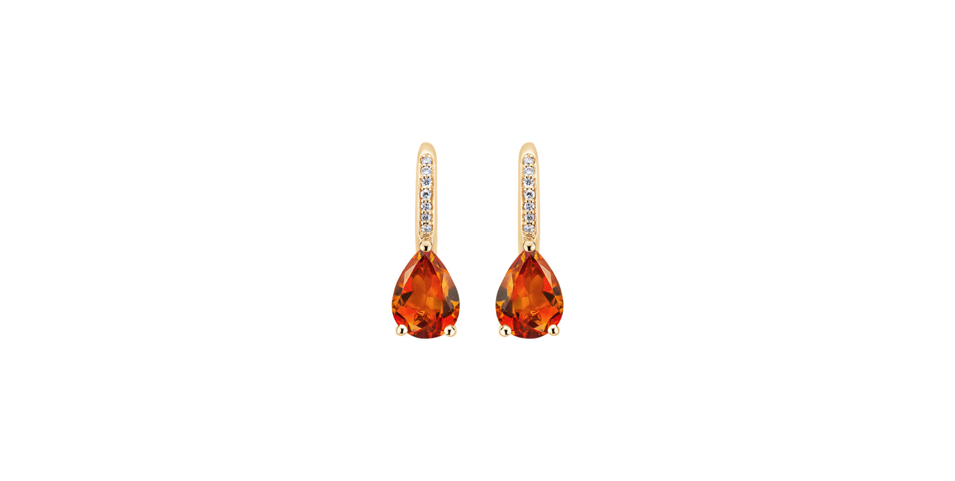 Diamond earrings with Citrine Lauriene