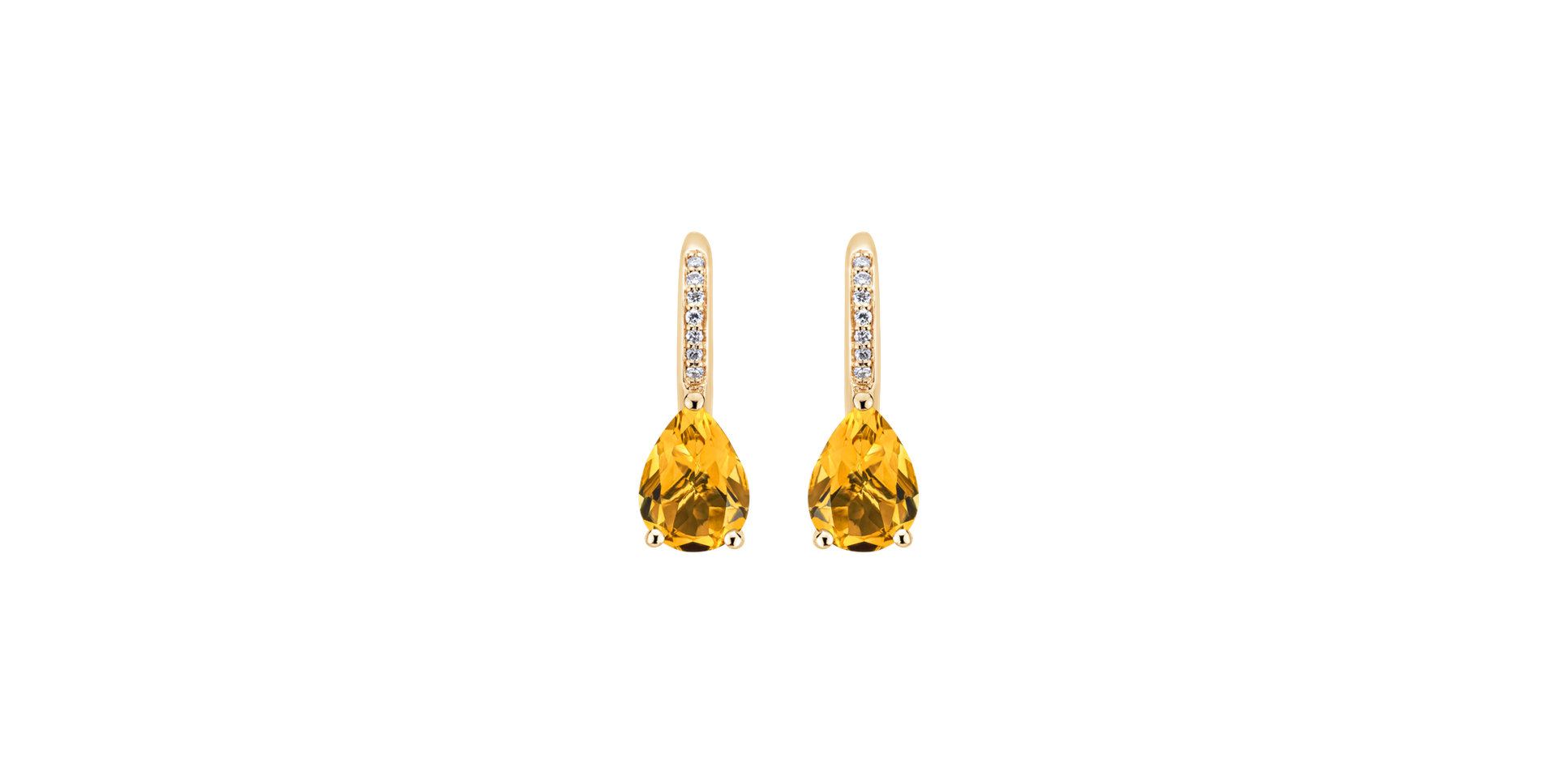 Diamond earrings with Citrine Lauriene