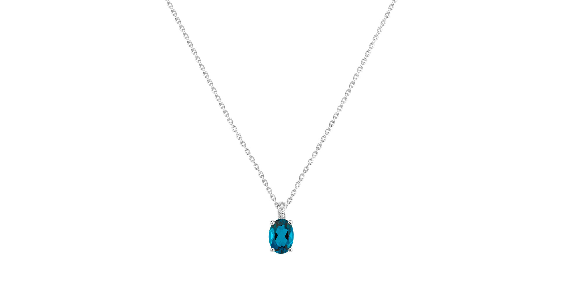 Diamond necklace with Topaz Lauriene