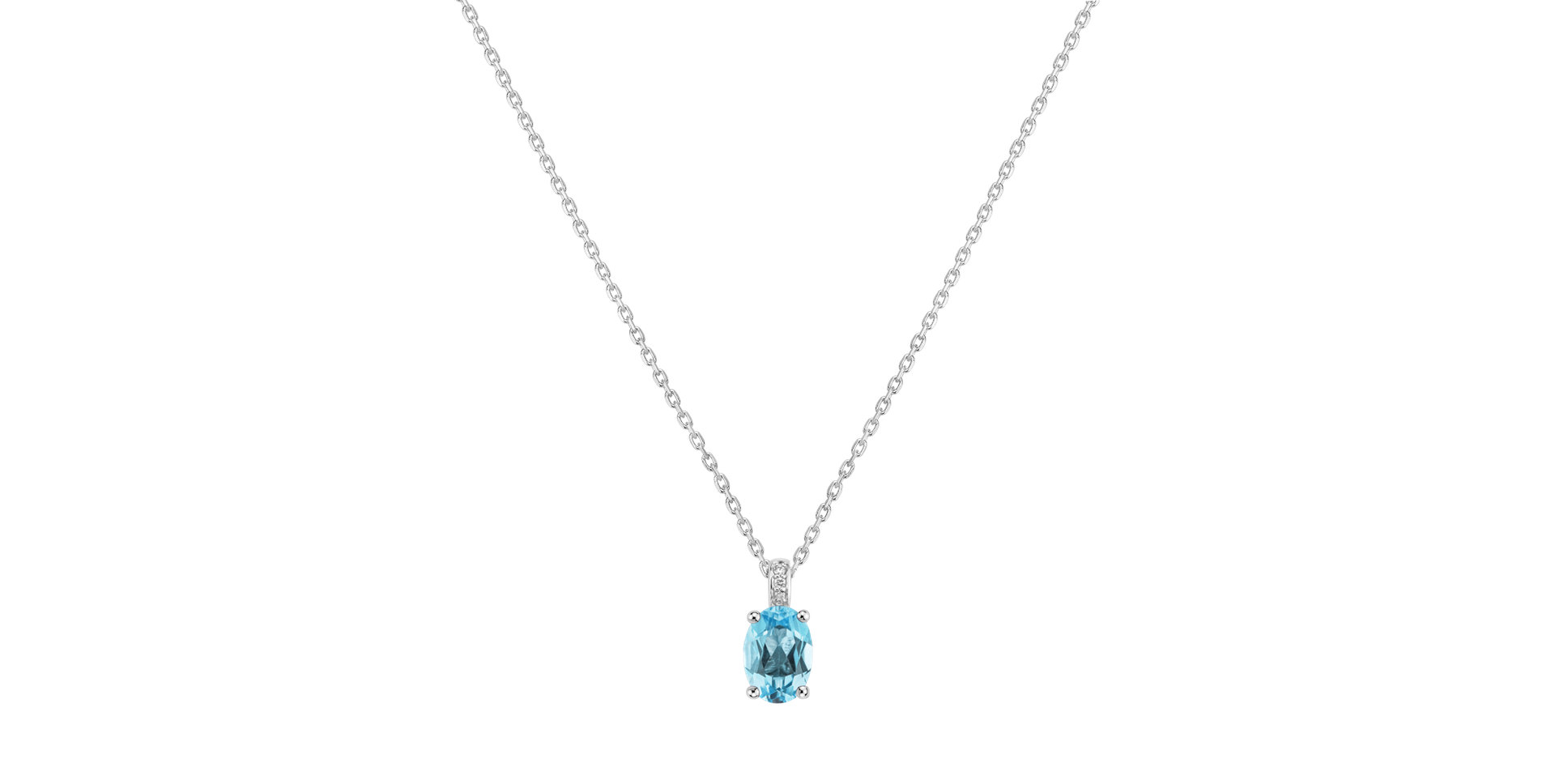 Diamond necklace with Topaz Lauriene