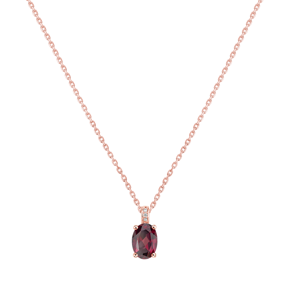 Diamond necklace with Rhodolite Lauriene