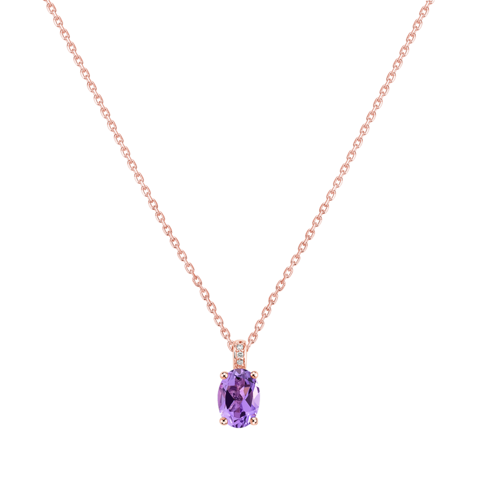 Diamond necklace with Amethyst Lauriene