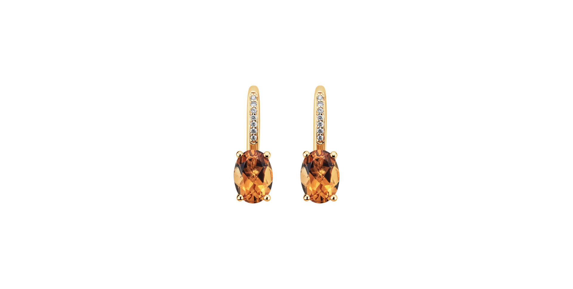 Diamond earrings with Citrine Lauriene