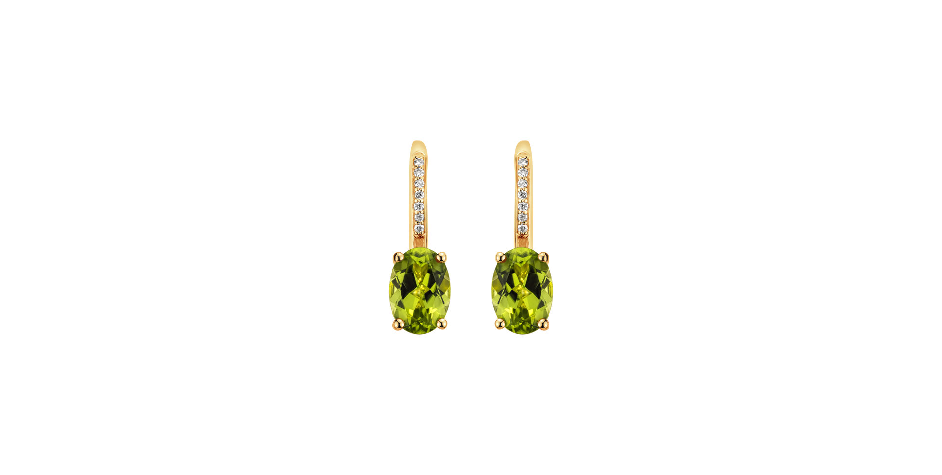 Diamond earrings with Peridot Lauriene