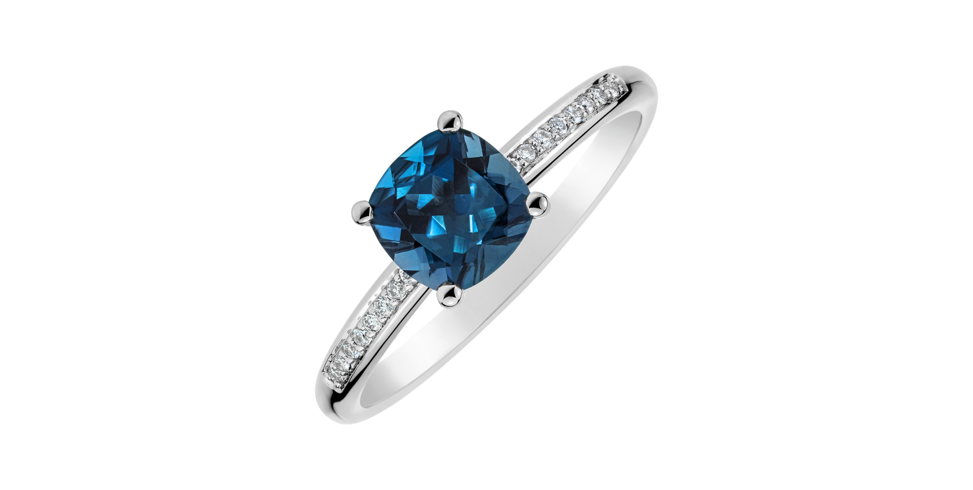 Diamond ring with Topaz Melody Symphony