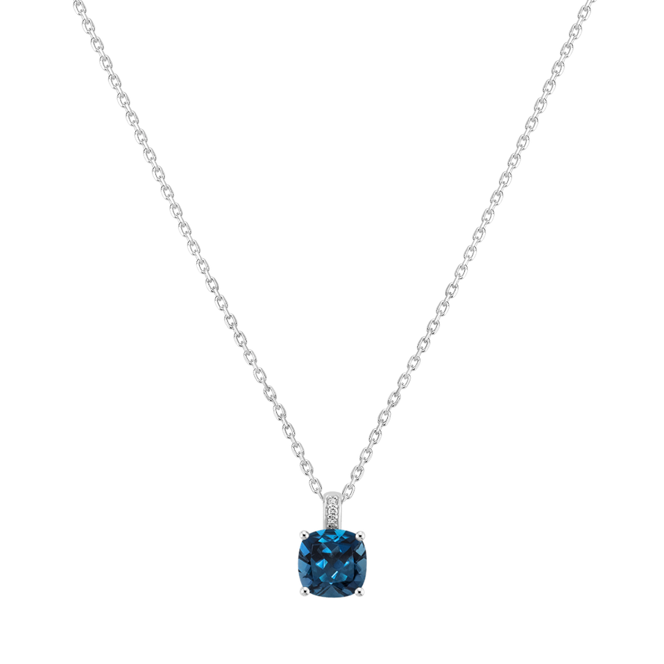 Diamond necklace with Topaz Amariel